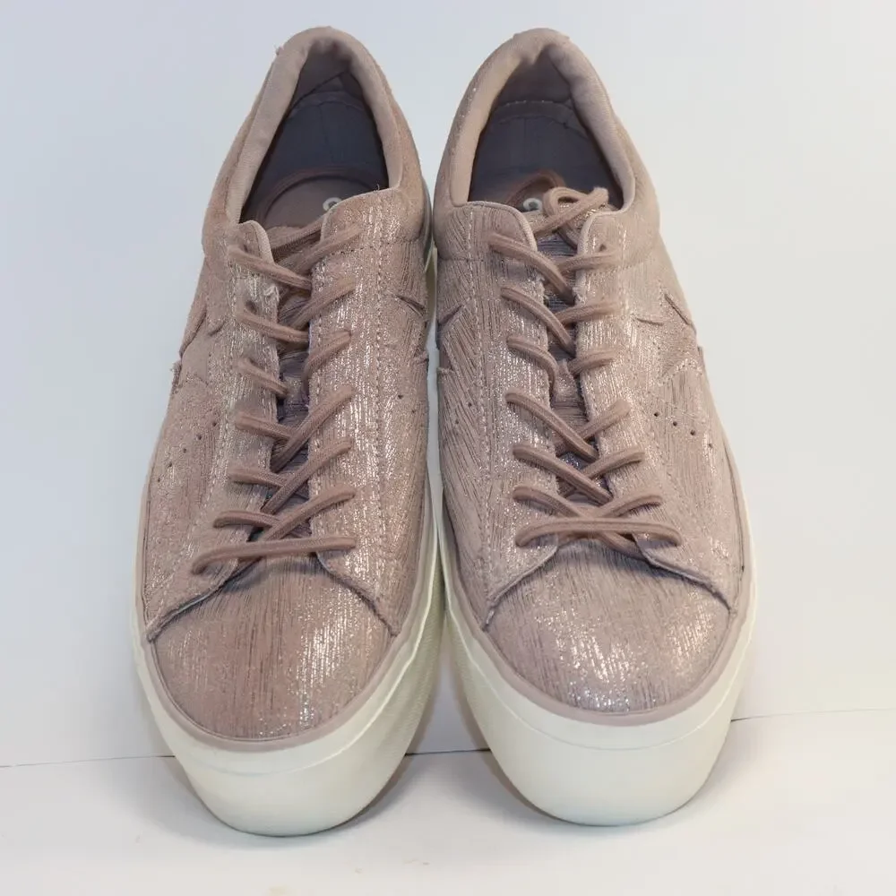 Converse One Star Platform Pink Shimmer Ox‎ Sneakers Women’s 10.5